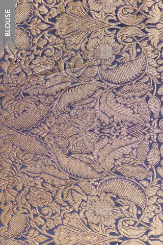 Blue Pure Viscose Embroidered Saree thumbnail image number null