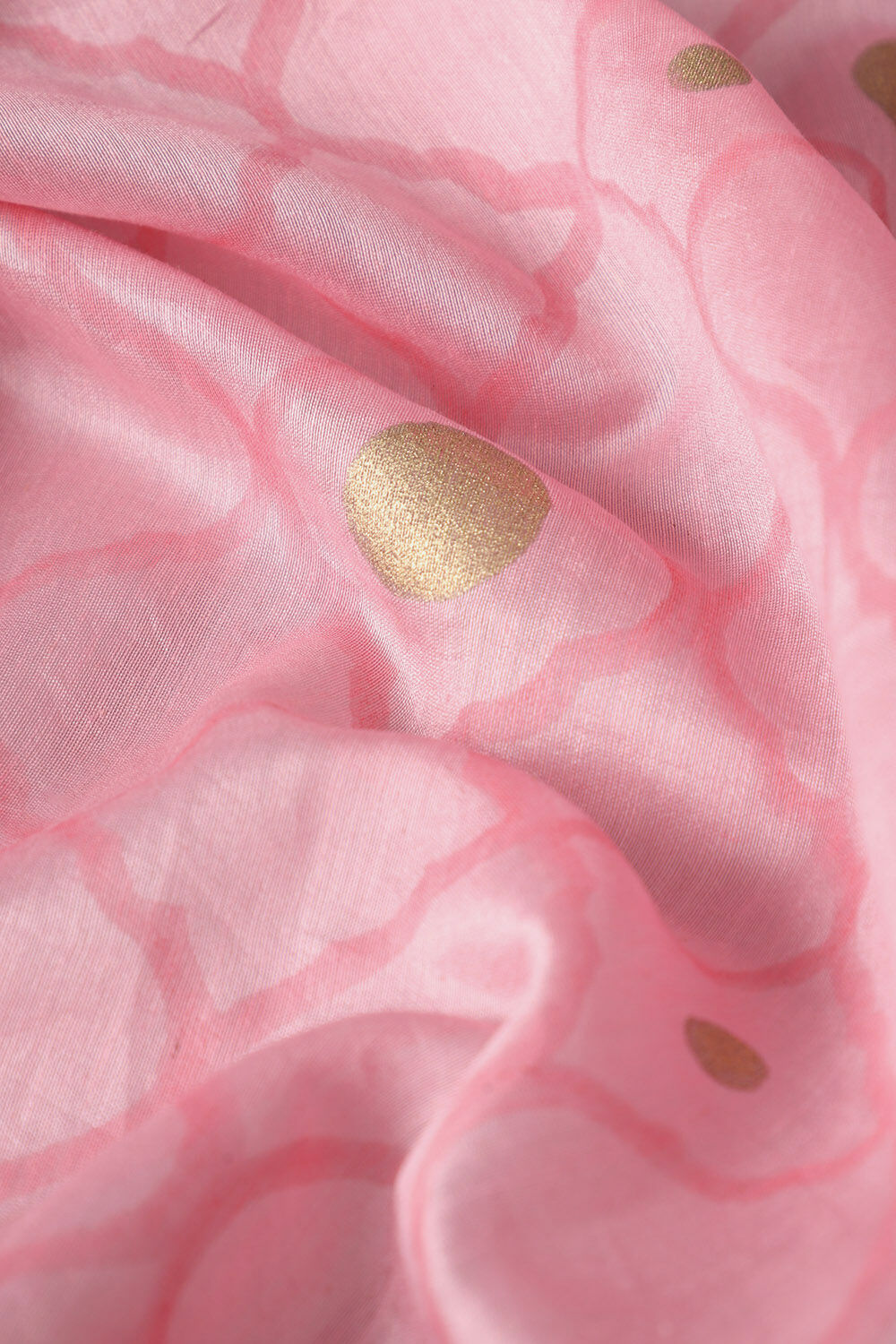 Pink Pure Silk Cotton Hand Printed Saree image number null