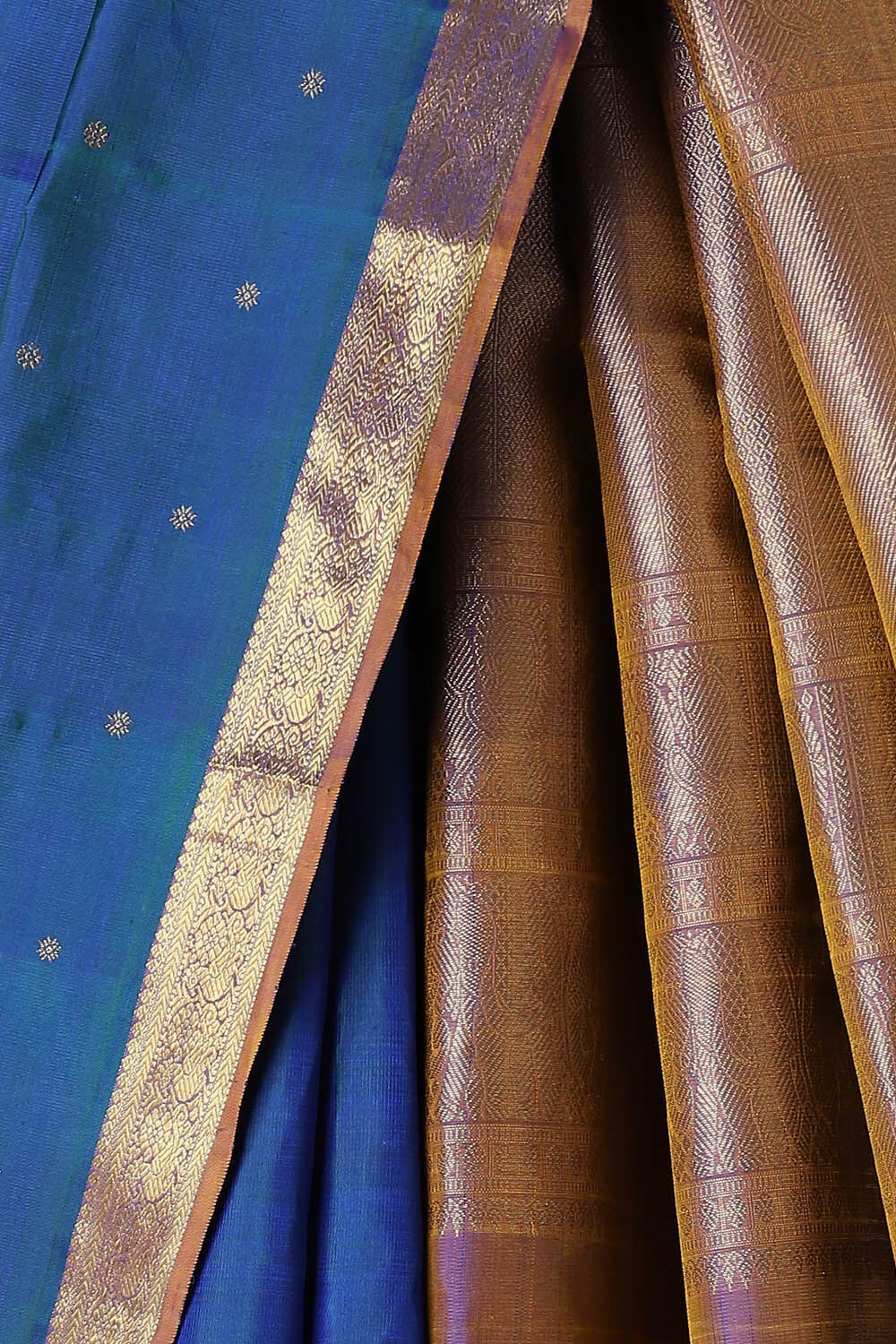 Blue Pure Silk Kanjivaram Saree image number null