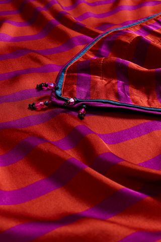 Purple Printed Viscose Saree thumbnail image number null