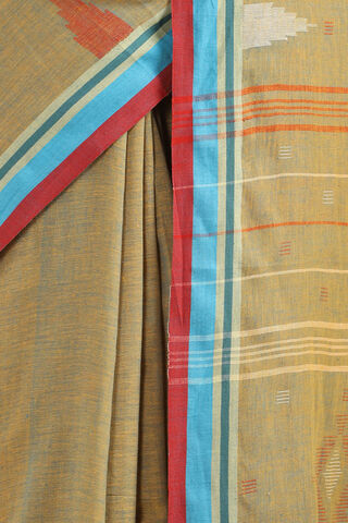 Green Pure Khadi Cotton Jamdani Saree thumbnail image number null