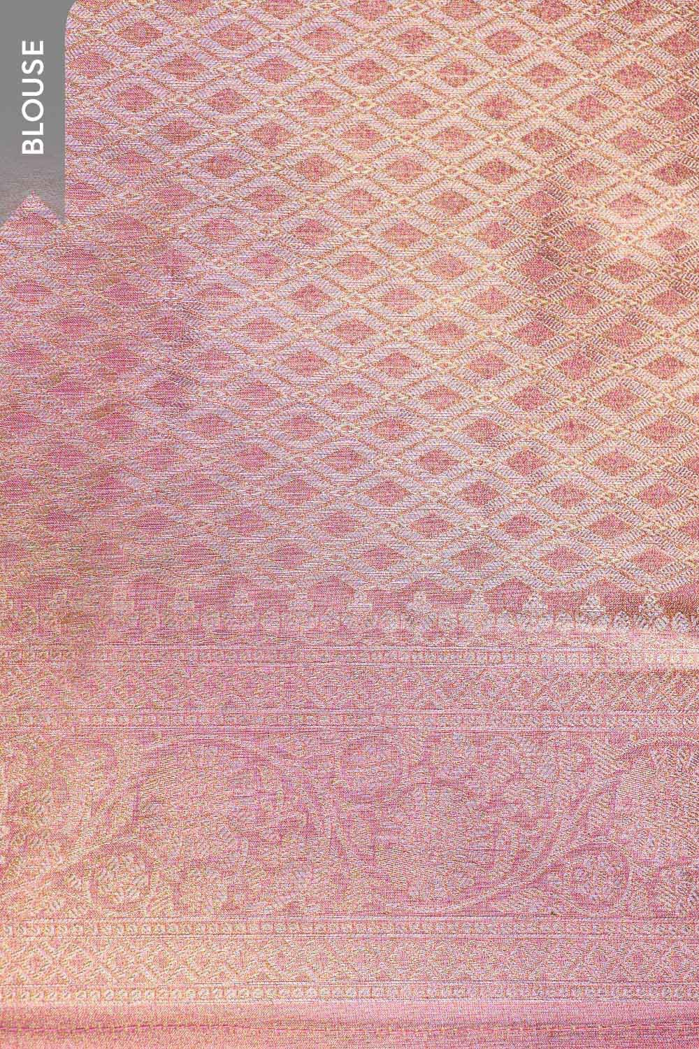 Light Pink   Woven Viscose Tissue Saree image number null