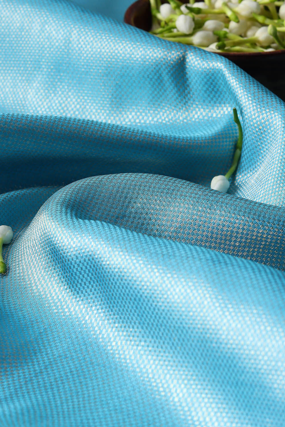 Light Blue Pure Silk Kanjivaram Saree image number null