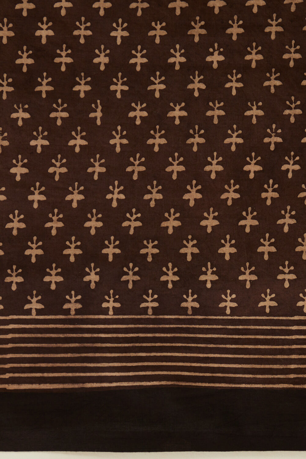 Maroon Pure Cotton Ajrakh Block Print Saree image number null