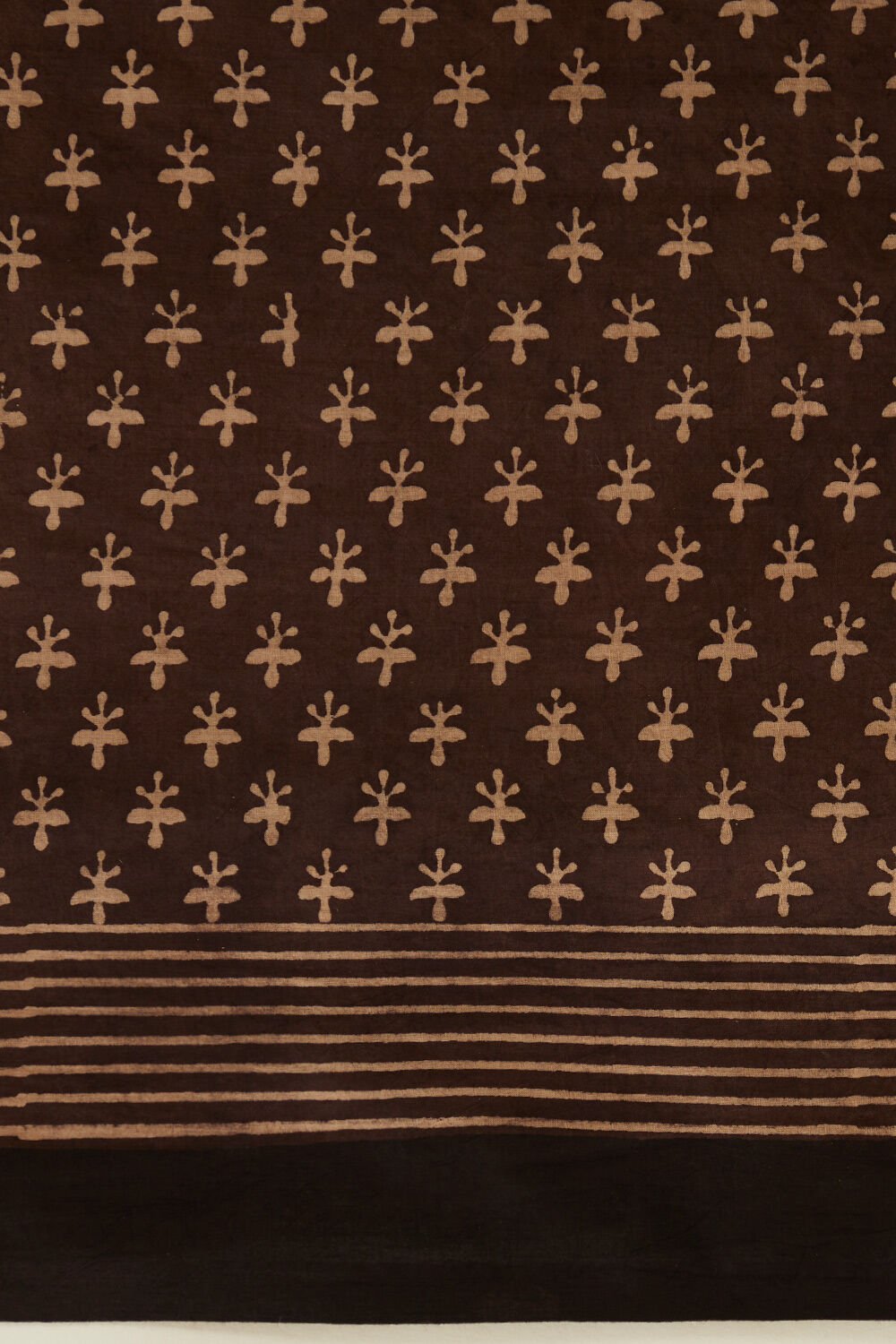 Maroon Pure Cotton Ajrakh Block Print Saree image number null