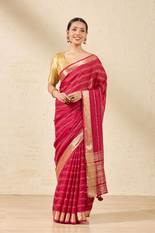 Red Contemporary Viscose Woven Saree thumbnail image number null