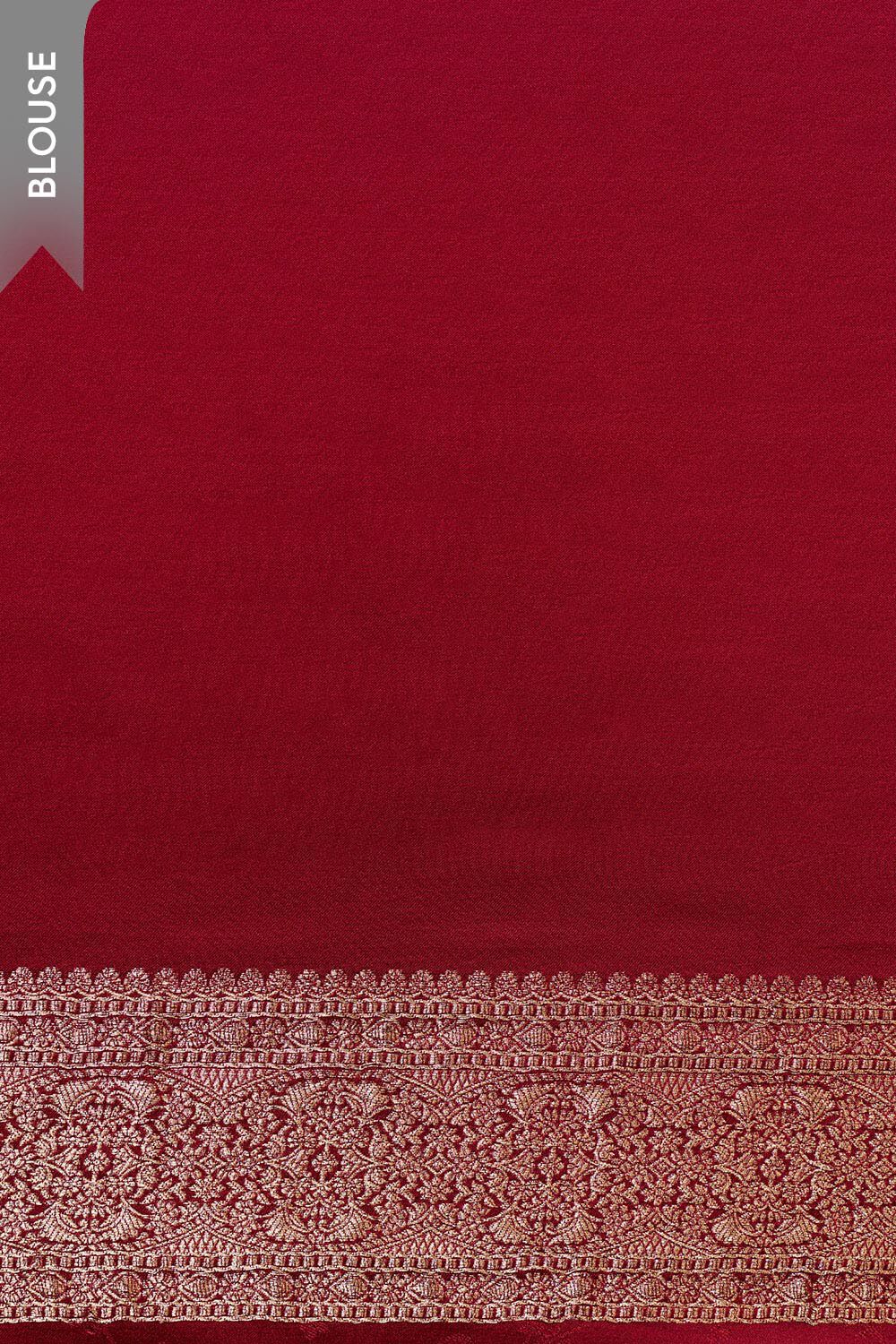 Red Viscose Satin Tanchoi Saree image number null