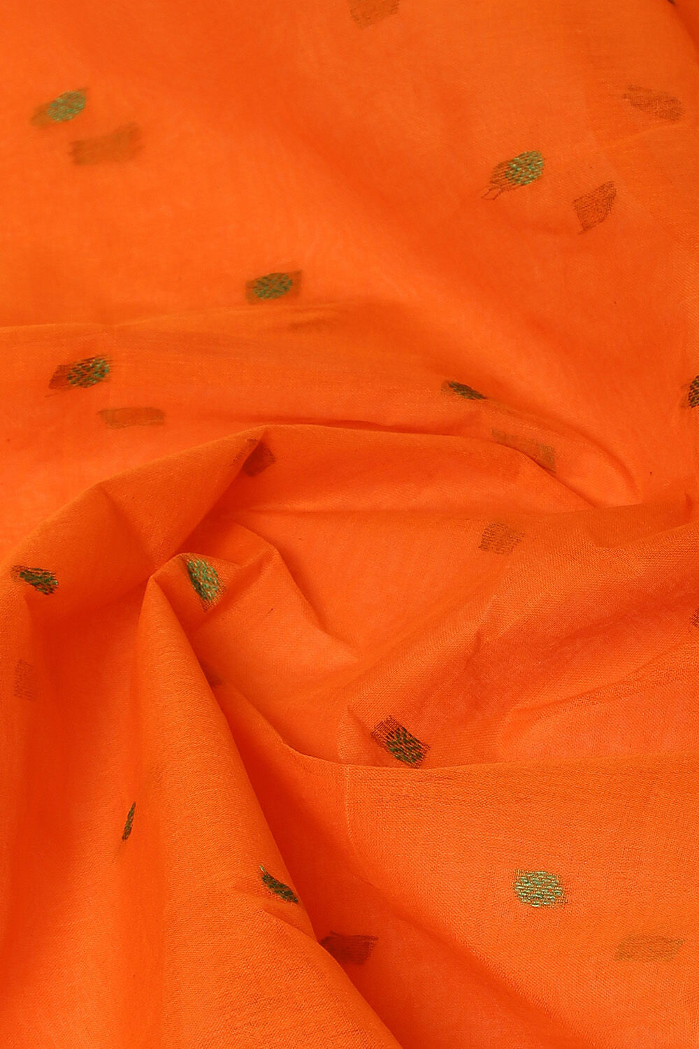 Orange Pure Cotton Bengal Saree image number null