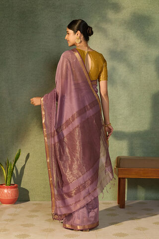 Purple Woven Pure Silk Cotton Maheshwari Saree thumbnail image number null