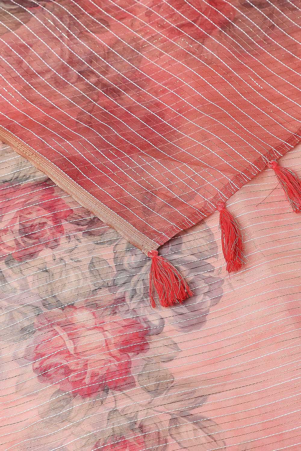 Pink Pure Embroidered Saree image number null