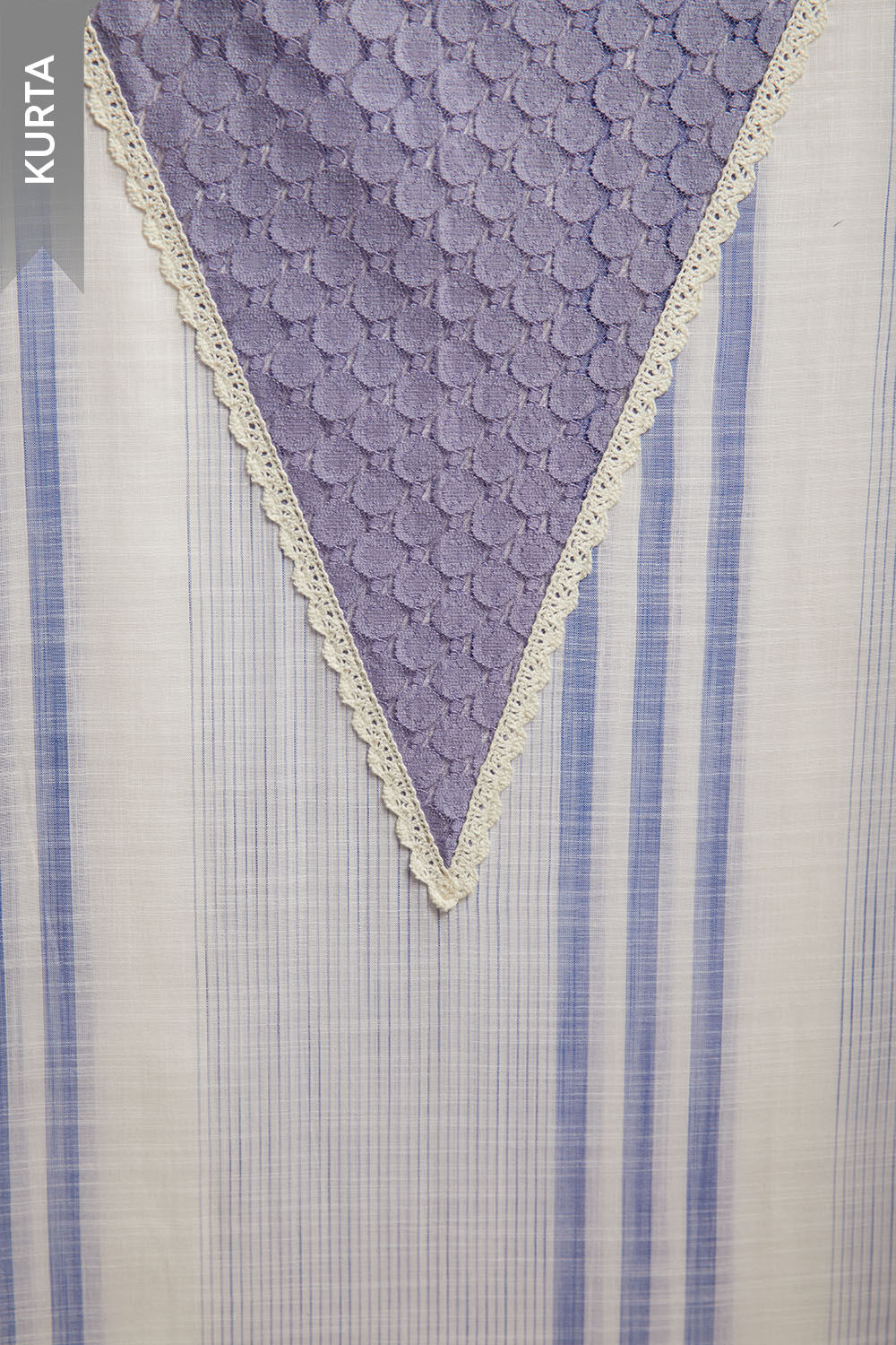 Off White Woven Pure Cotton Unstitched Suit Set image number null