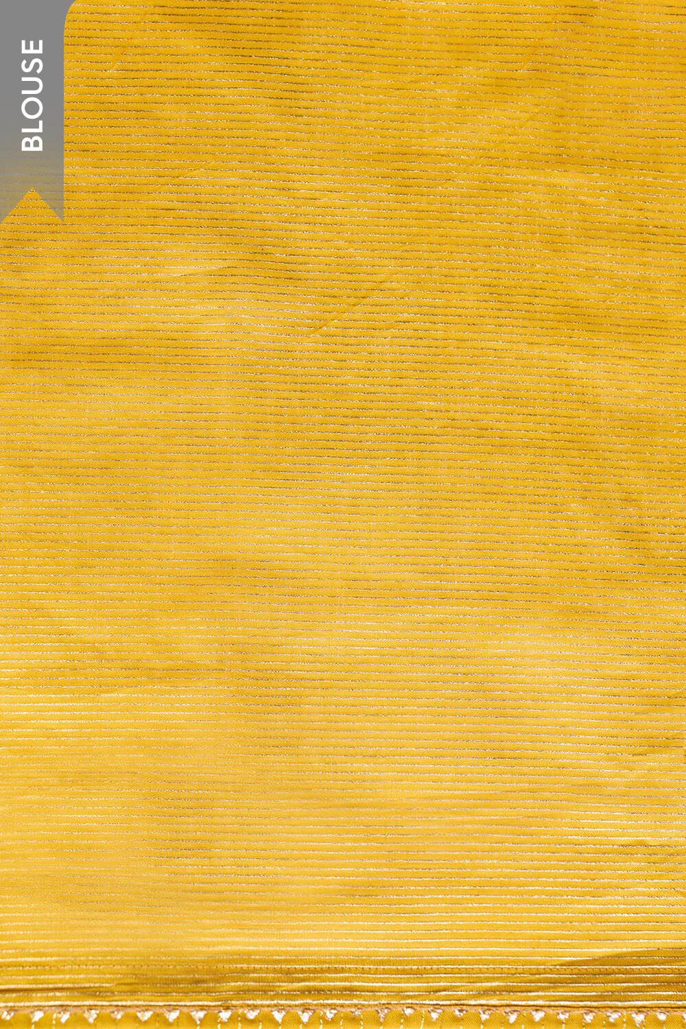 Yellow Pure Silk Cotton Embroidered Saree image number null