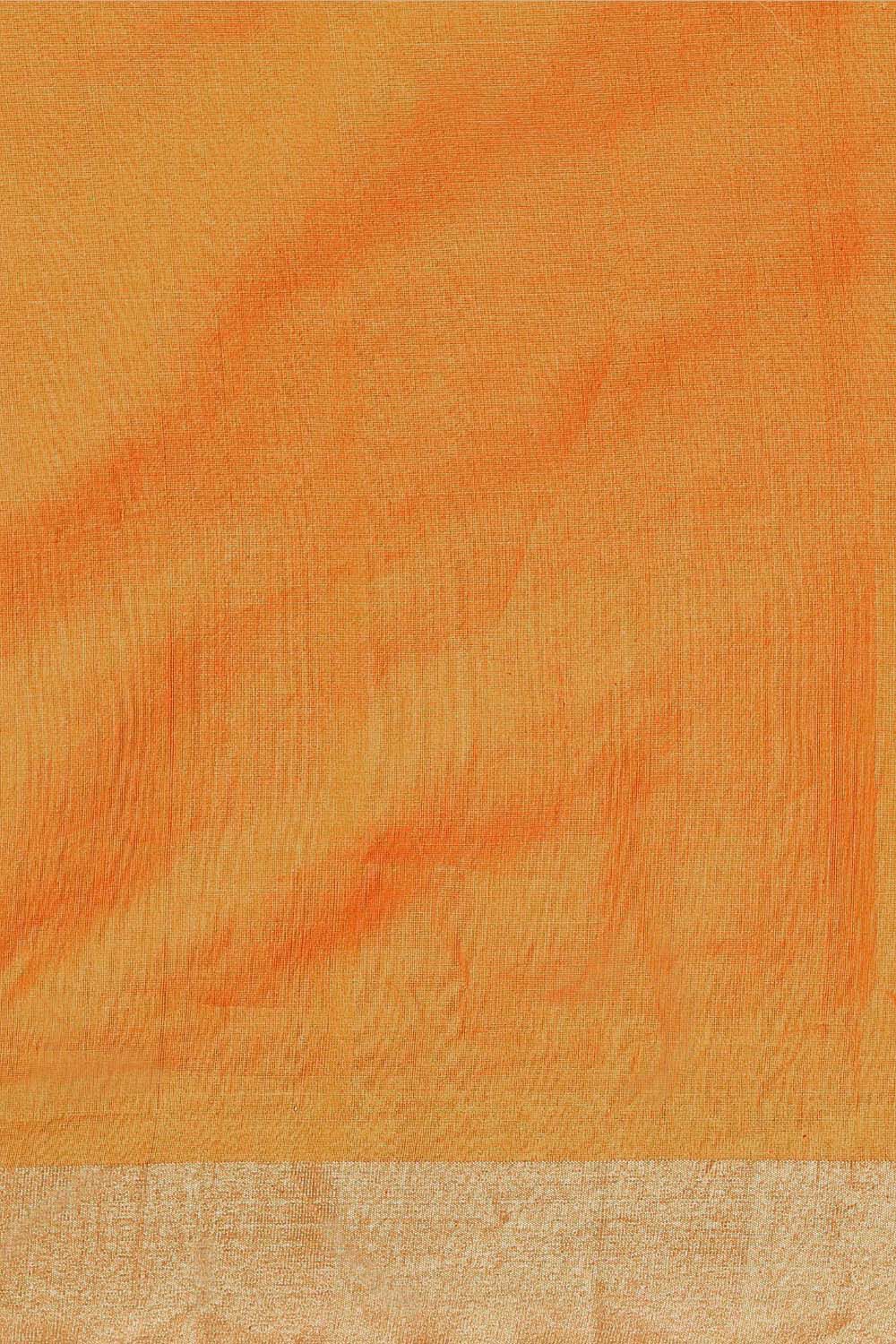 Orange Pure Silk Cotton Chanderi saree image number null