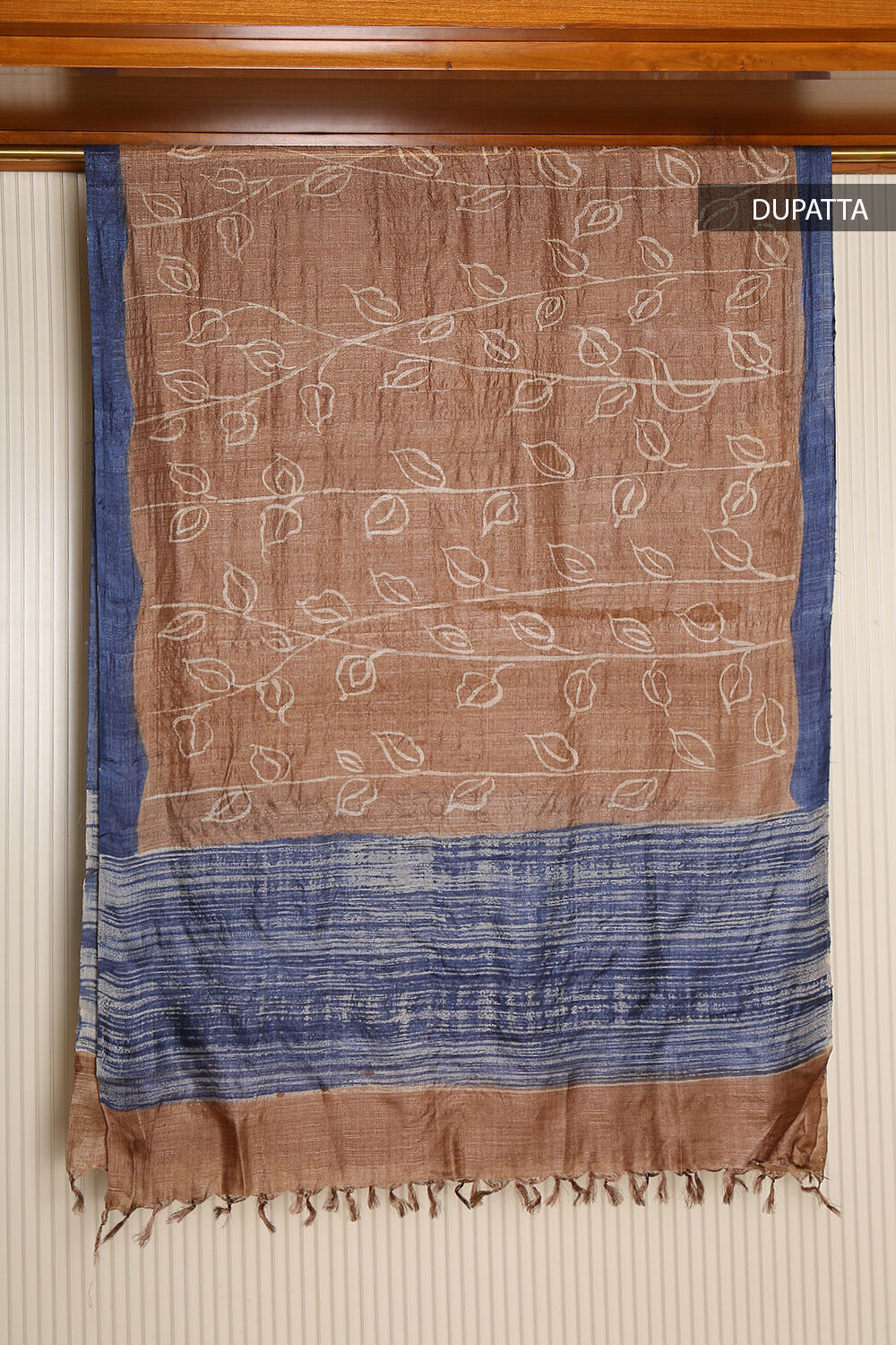 Sapphire Blue Pure Tussar Silk Suit Set image number null