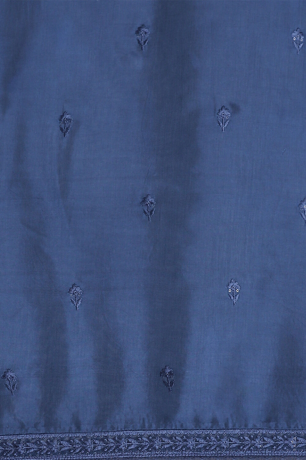 Blue Viscose Embroidered Saree image number null