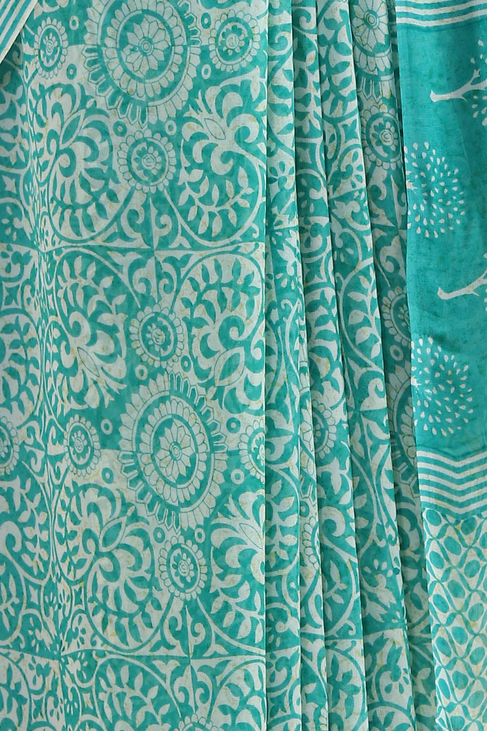 Light Green Viscose Georgette Silk Saree image number null