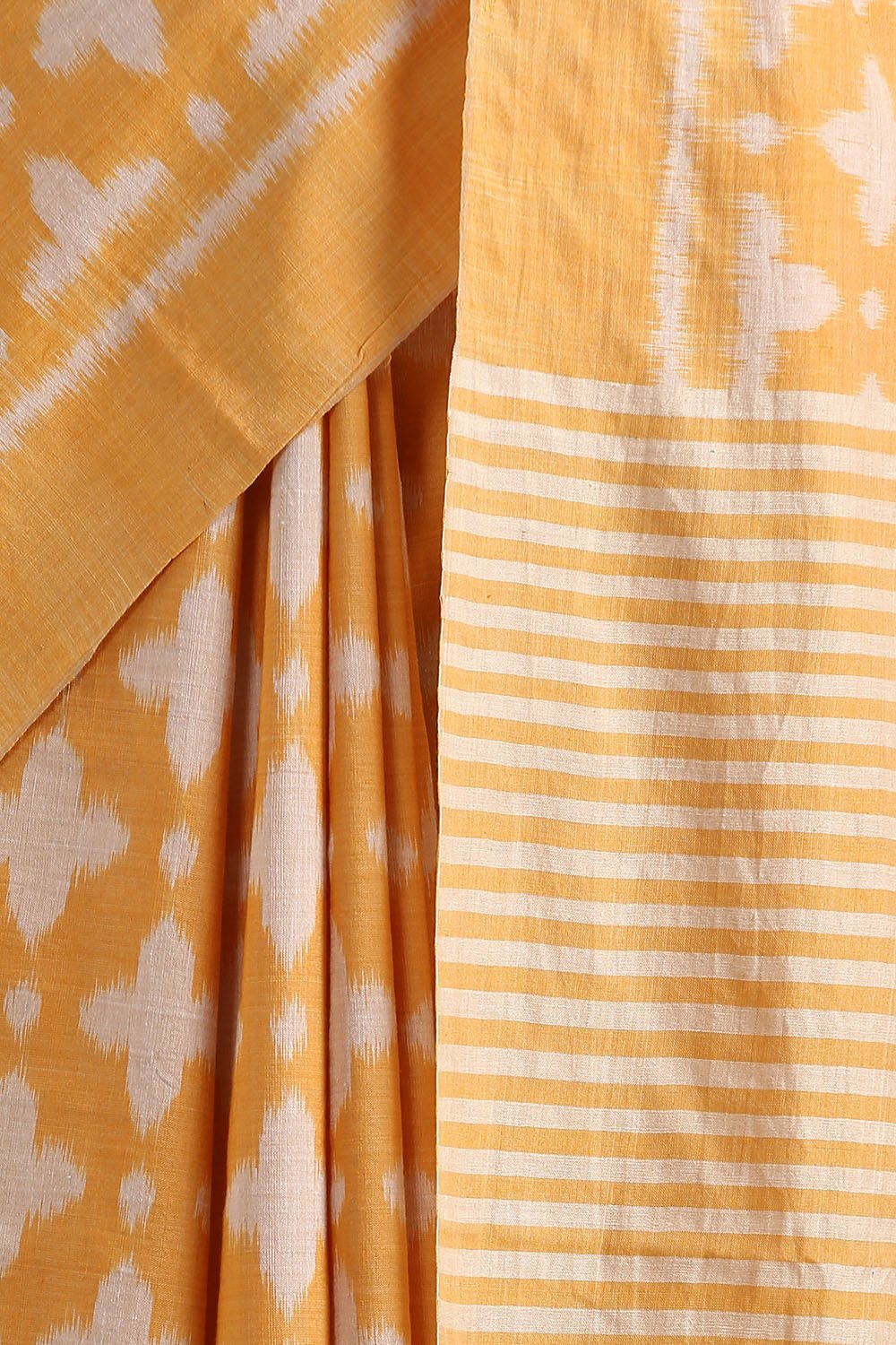 Light Orange Pure Cotton Odissa Ikat Saree image number null
