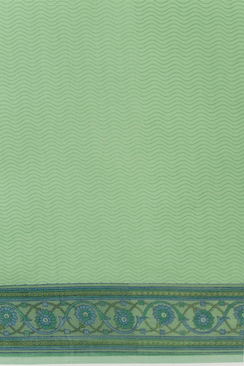 Green Viscose Organza Printed Saree image number null
