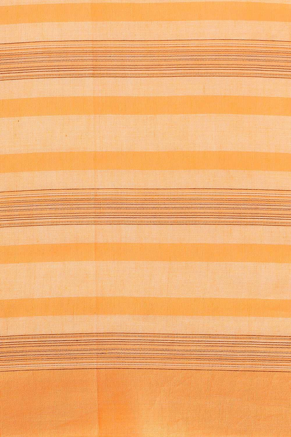 Orange Pure Cotton Bengal Saree image number null