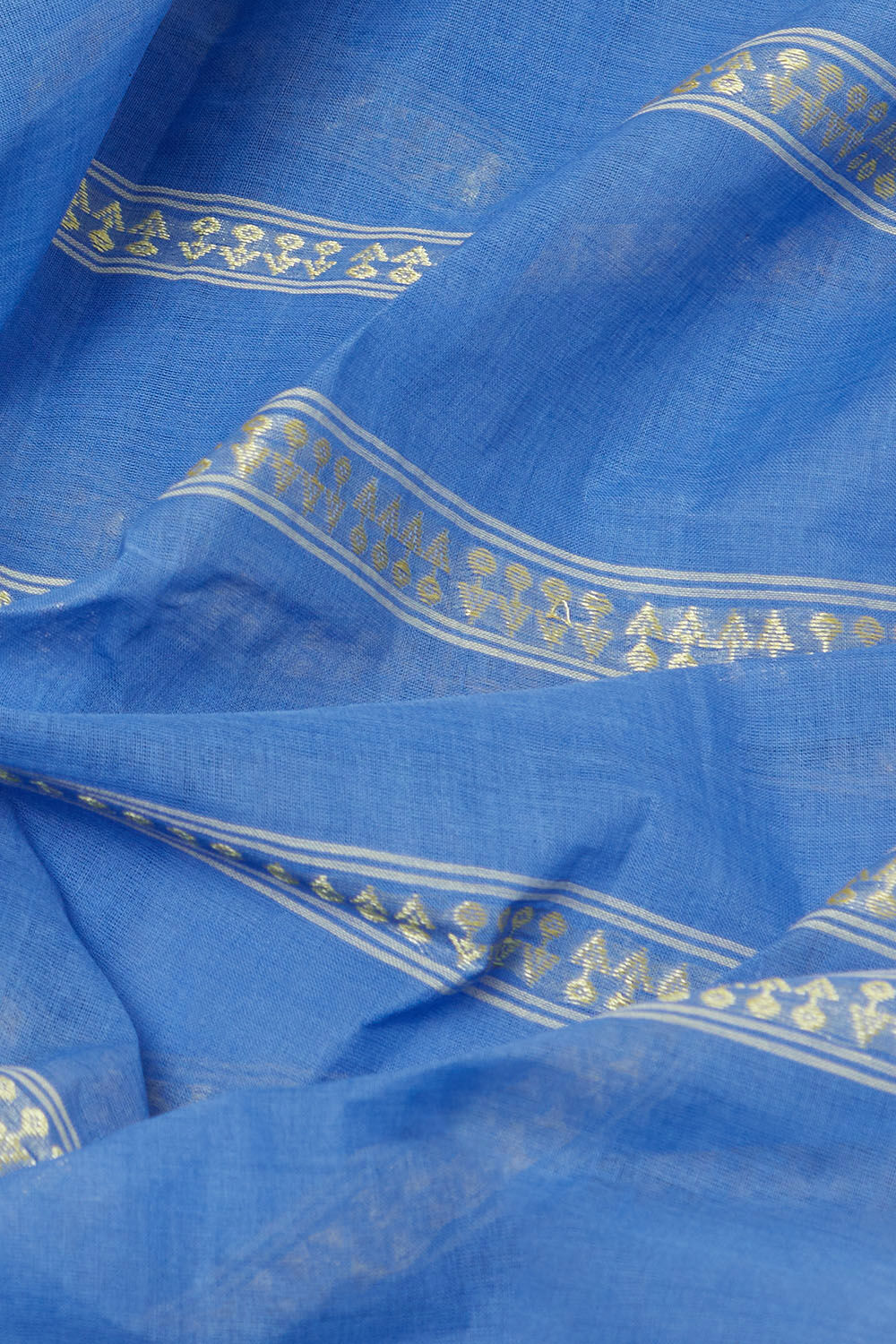 Blue Pure Cotton Bengal Saree image number null