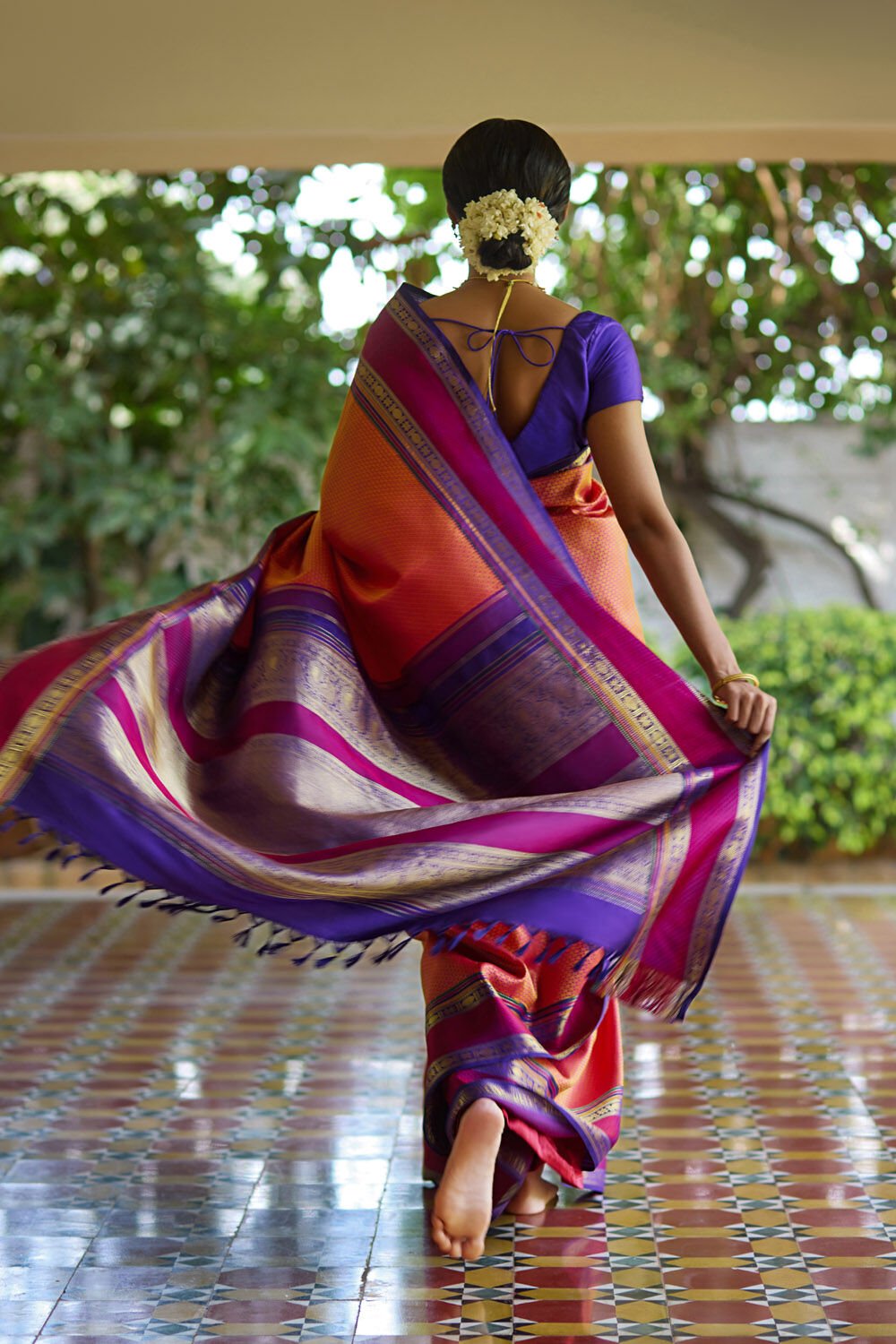 Red Woven Pure Silk Kanjivaram Saree image number null