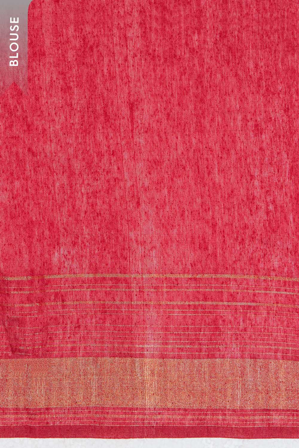 Dark Red Pure Silk Embroidered Saree image number null