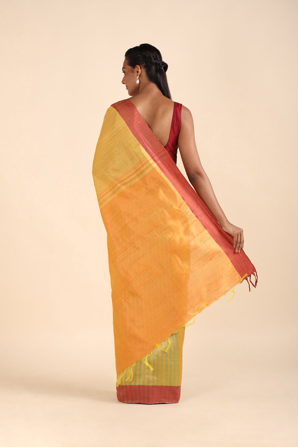 Multicolored Pure Tussar Silk Bhagalpuri Saree image number null