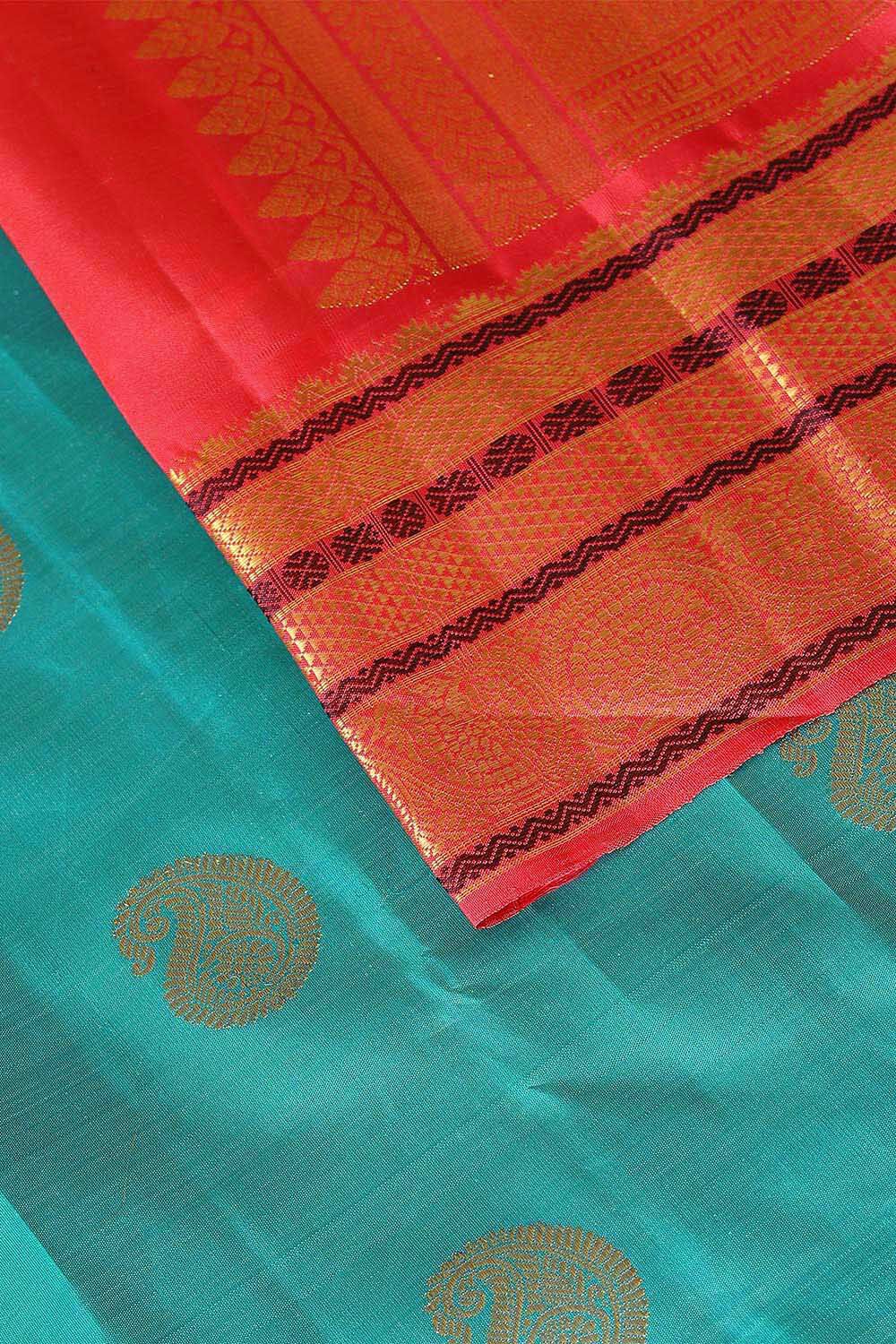 Light Green Pure Silk Kanjivaram Saree image number null