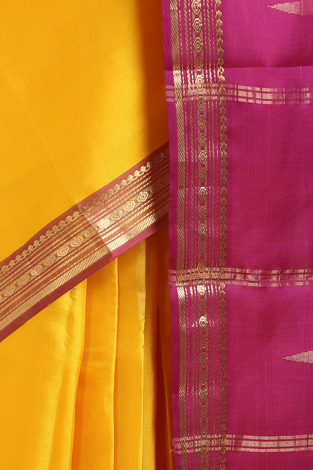 Yellow Pure Soft Silk Saree image number null