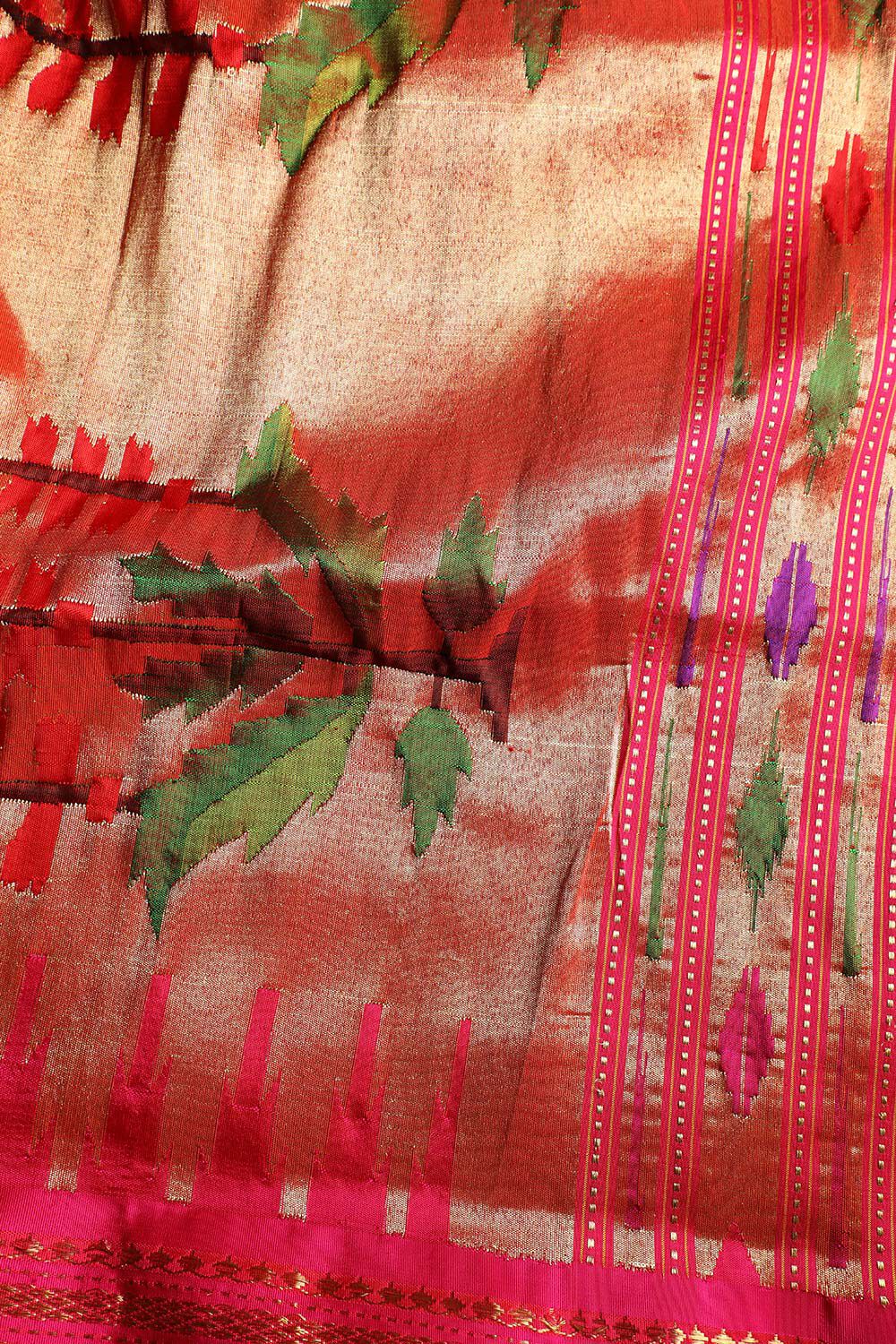Purple Pure Silk Paithani Saree image number null