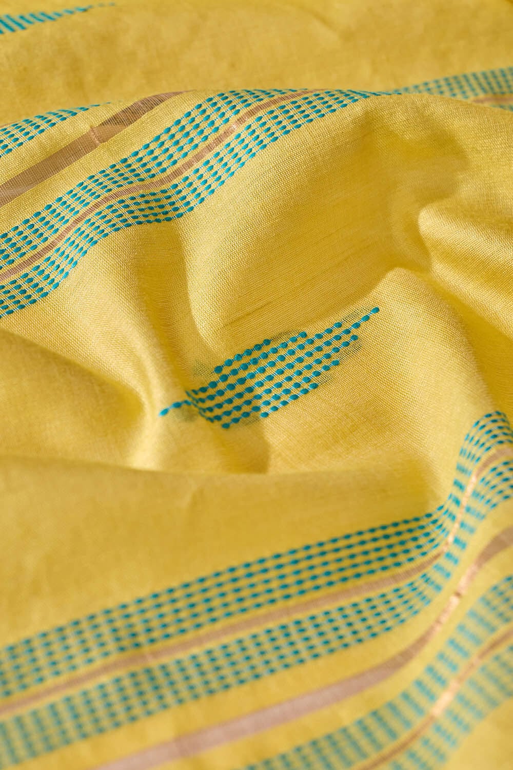 Yellow Woven Silk Viscose Bhagalpur Saree image number null