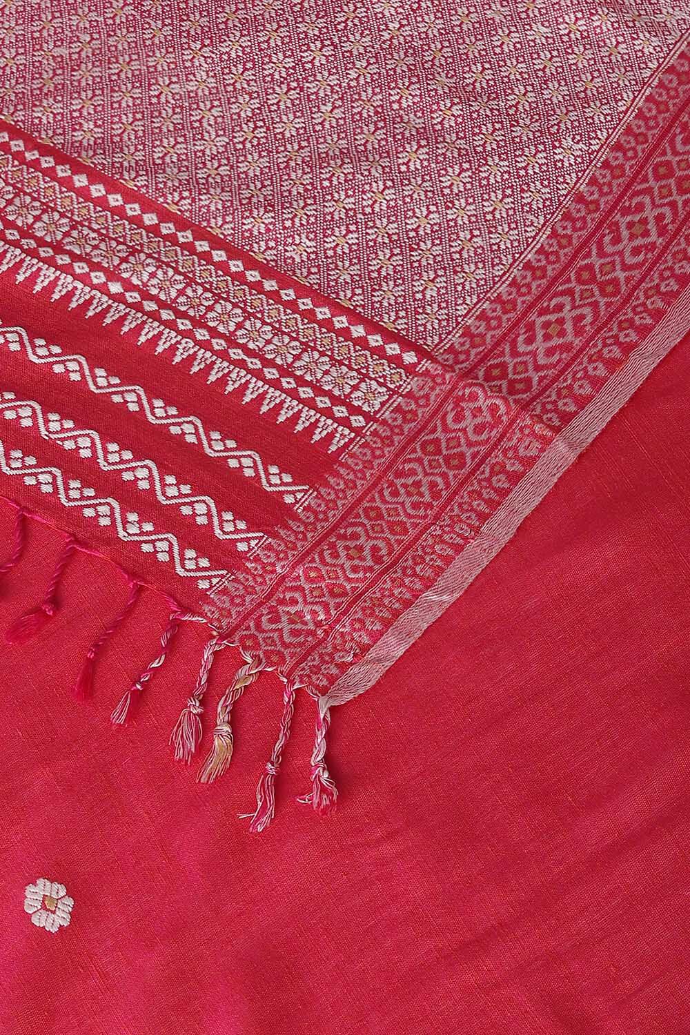 Dark Pink Modal Eri Assam Saree image number null