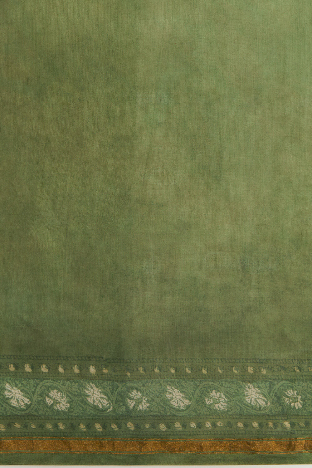 Light Green Pure Silk Cotton Bagru Printed Saree image number null