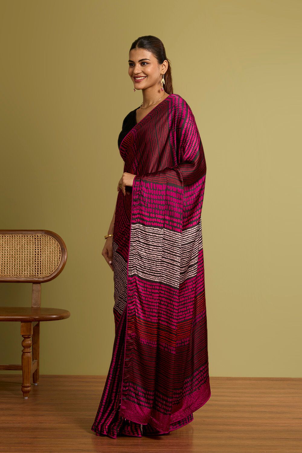 Multi Printed Viscose Saree image number null