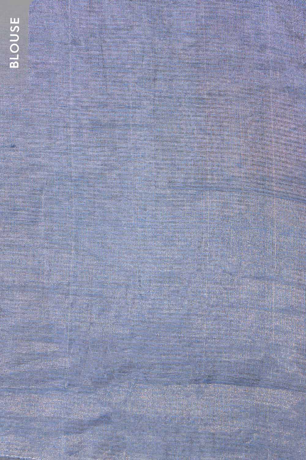 Grey Tissue Linen Embroidered Saree image number null
