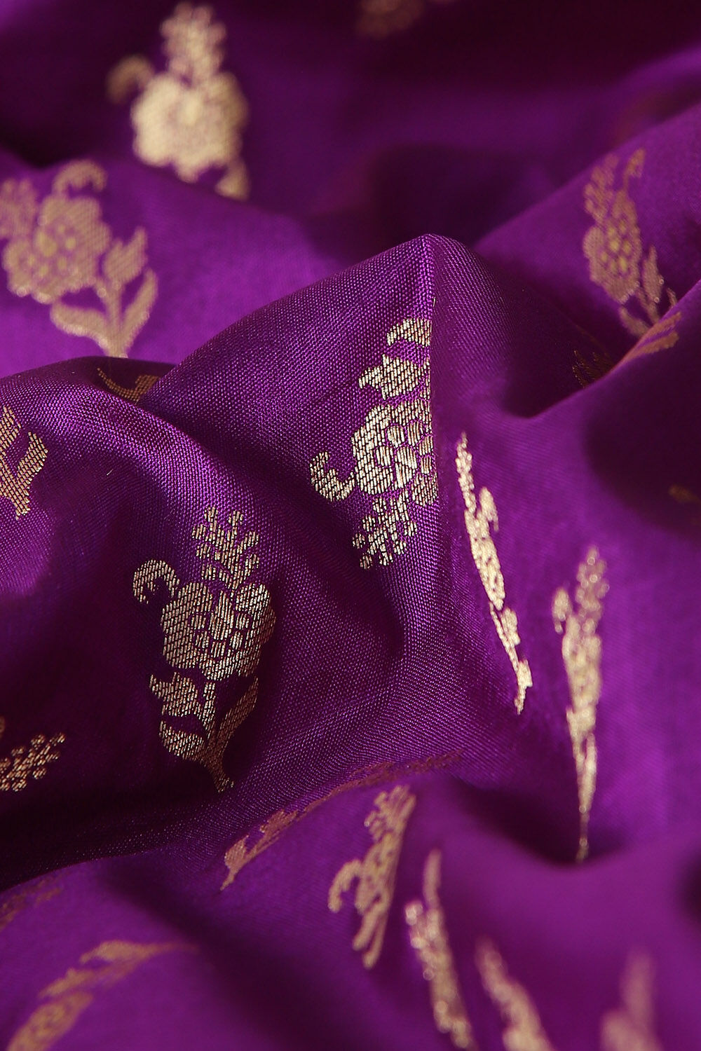 Purple Pure Silk Banarasi Saree image number null