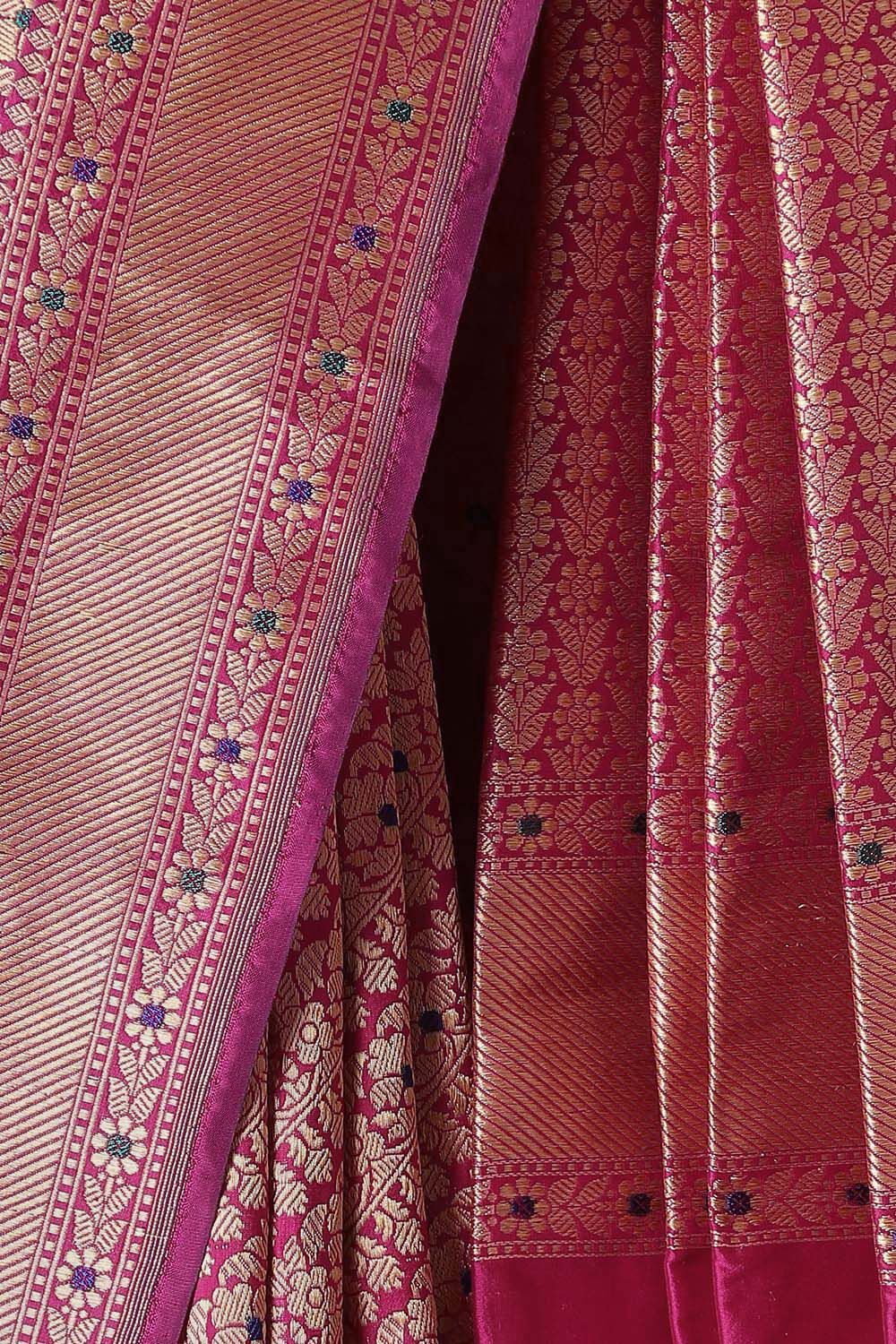 Pink Pure Silk Banarasi Brocade Saree image number null