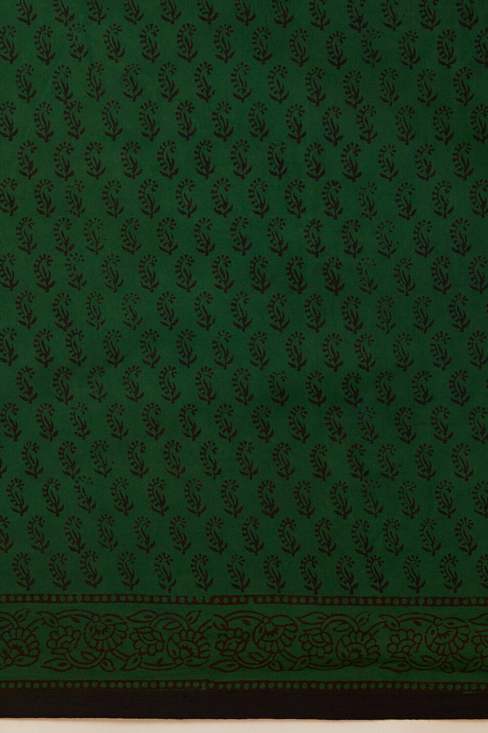 Dark Green Pure Cotton Bagh Printed Saree image number null