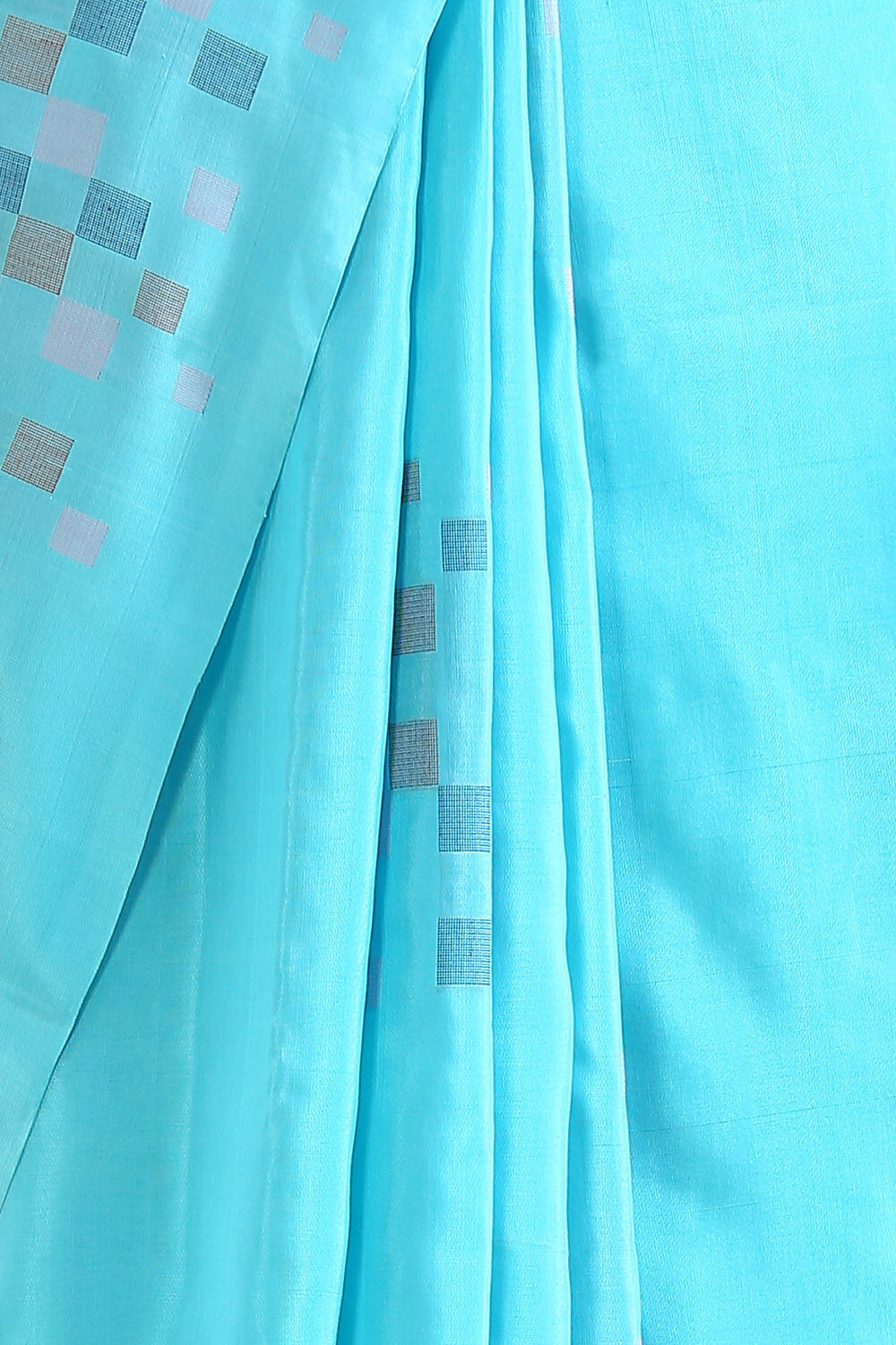 Light Blue Pure Silk Tencel South Saree image number null