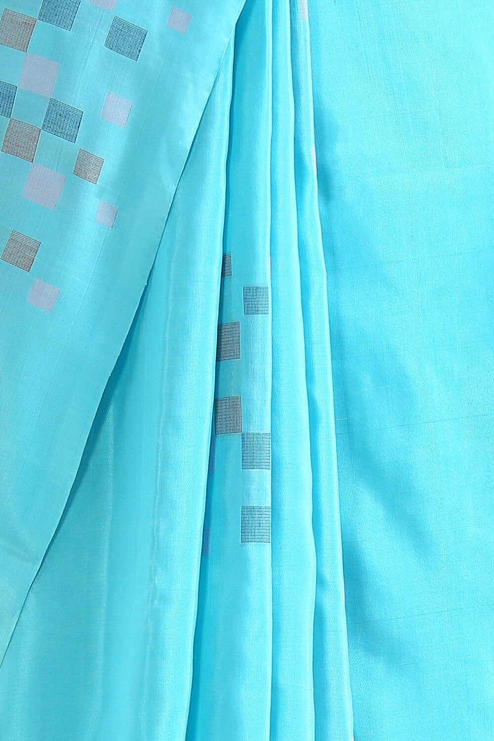 Light Blue Pure Silk Tencel South Saree image number null