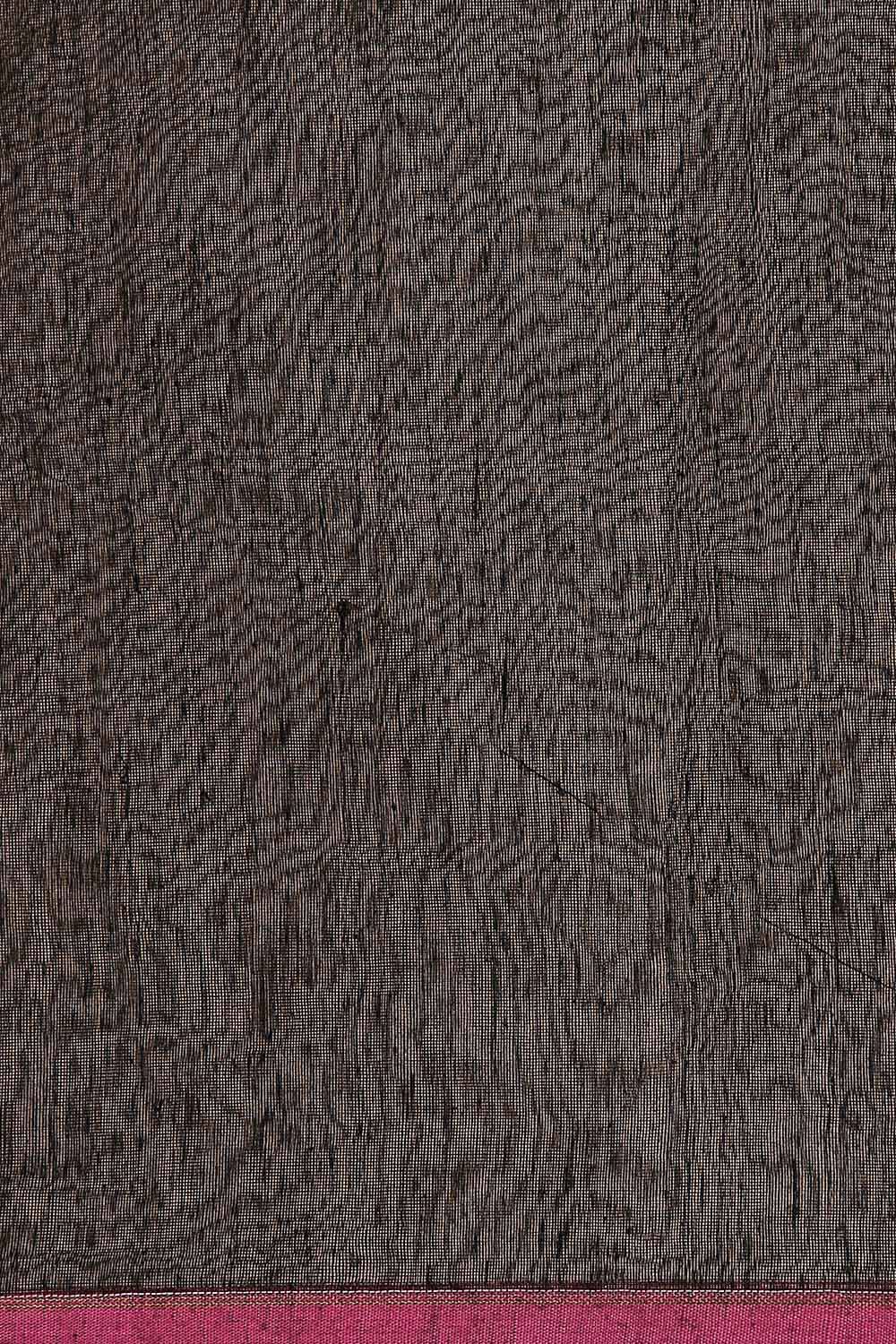 Black Pure Silk Cotton Jamdani Saree image number null