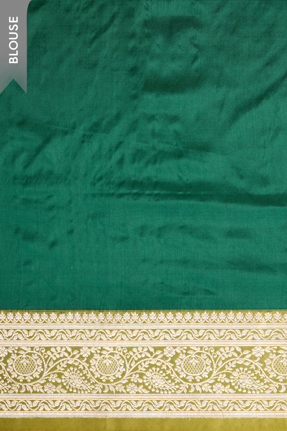 Green Pure Silk Kadwa Banarasi Saree image number null