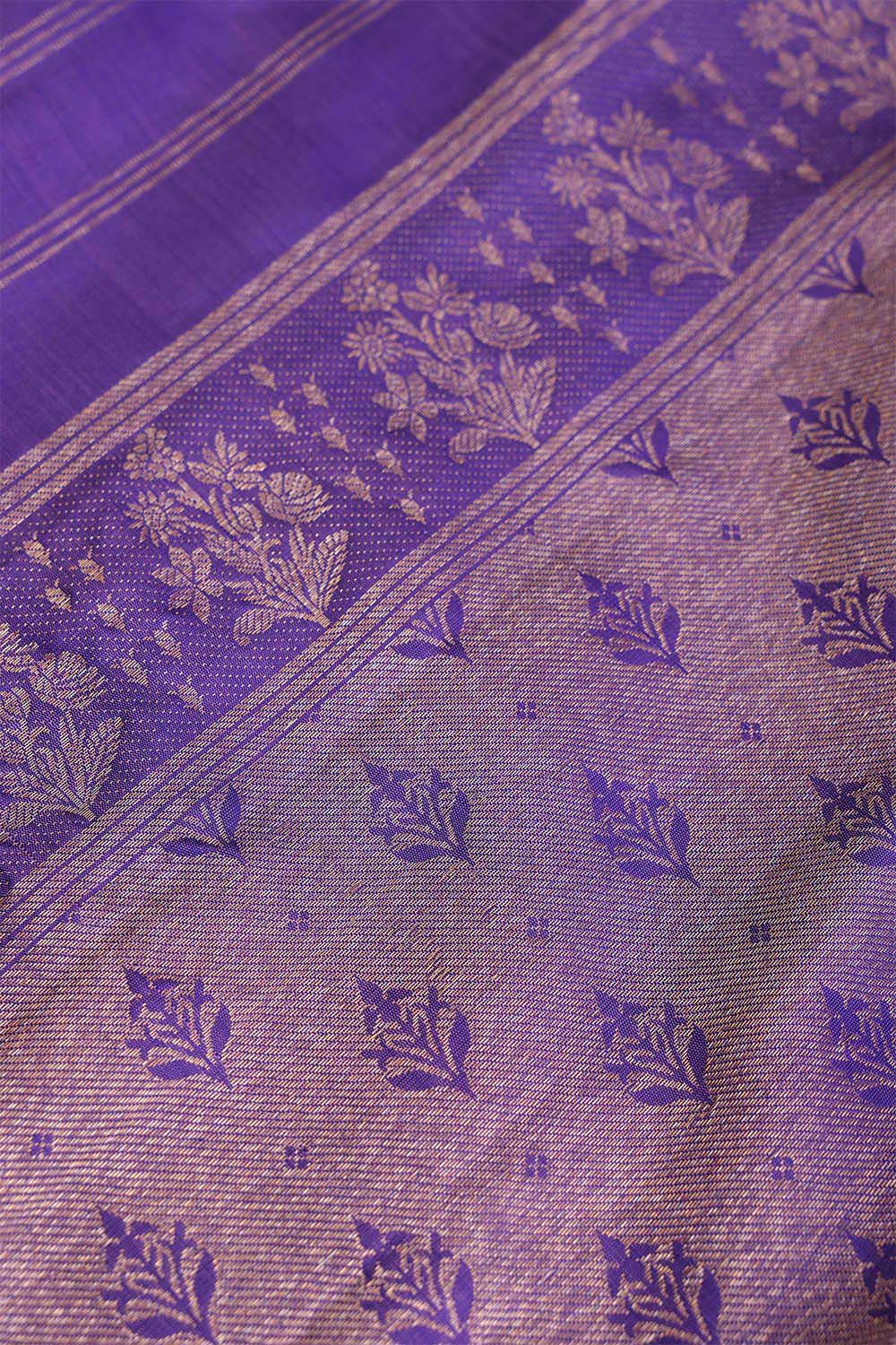 Purple Kanjivaram Silk Saree image number null