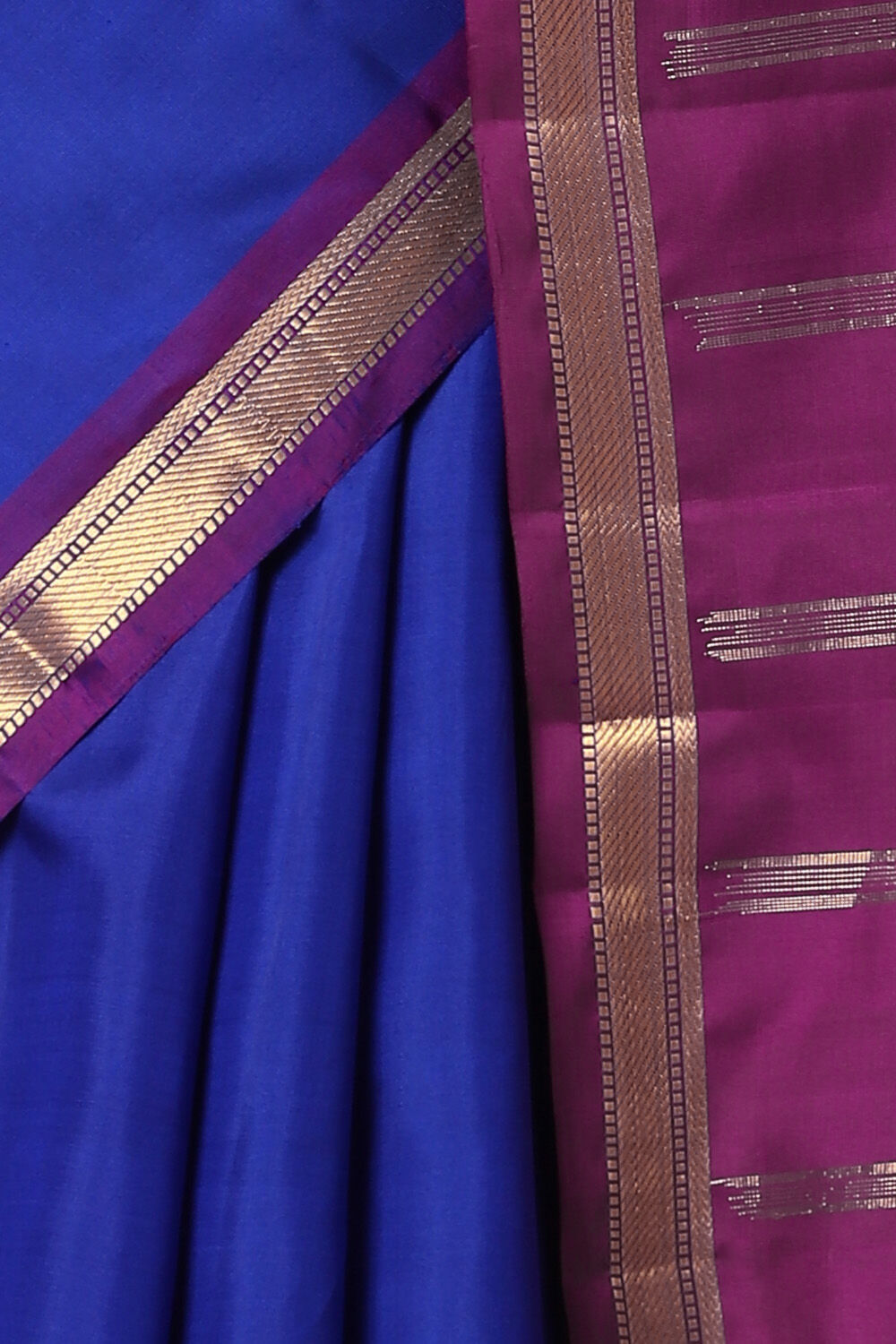 Blue Pure Silk Kanjivaram inspired Saree image number null