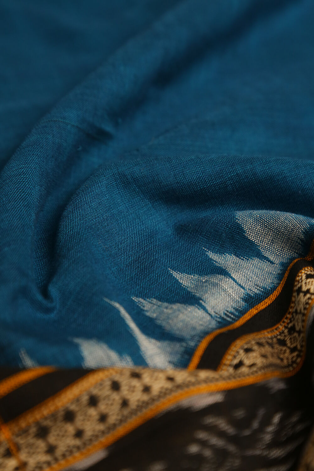 Navy Blue Sambalpuri Pure Cotton Salwar Suit Set image number null