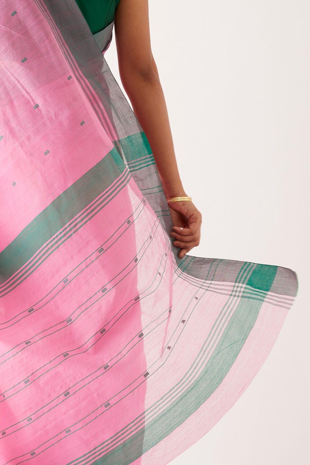 Pink Pure Silk Cotton Chanderi Saree image number null