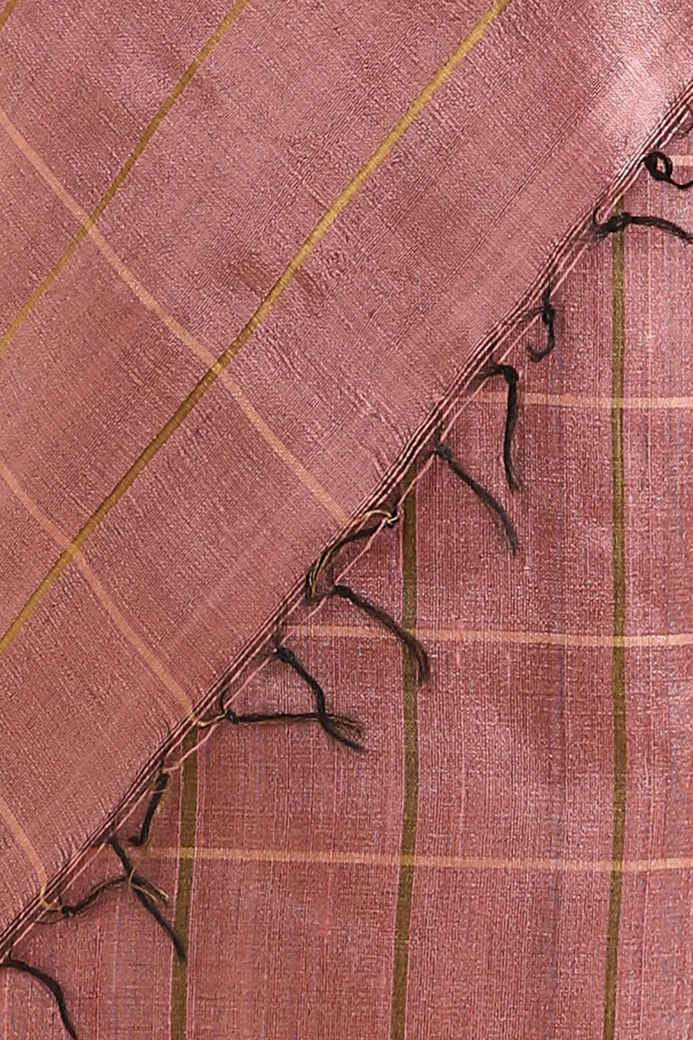 Light Pink Pure Tussar Silk Bhagalpuri Saree image number null
