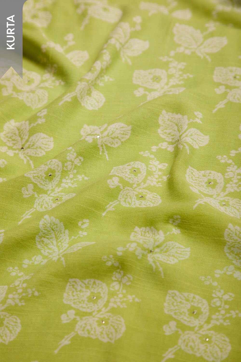 Light Green Screen Printed Pure Cotton Linen Unstitched Suit Set image number null