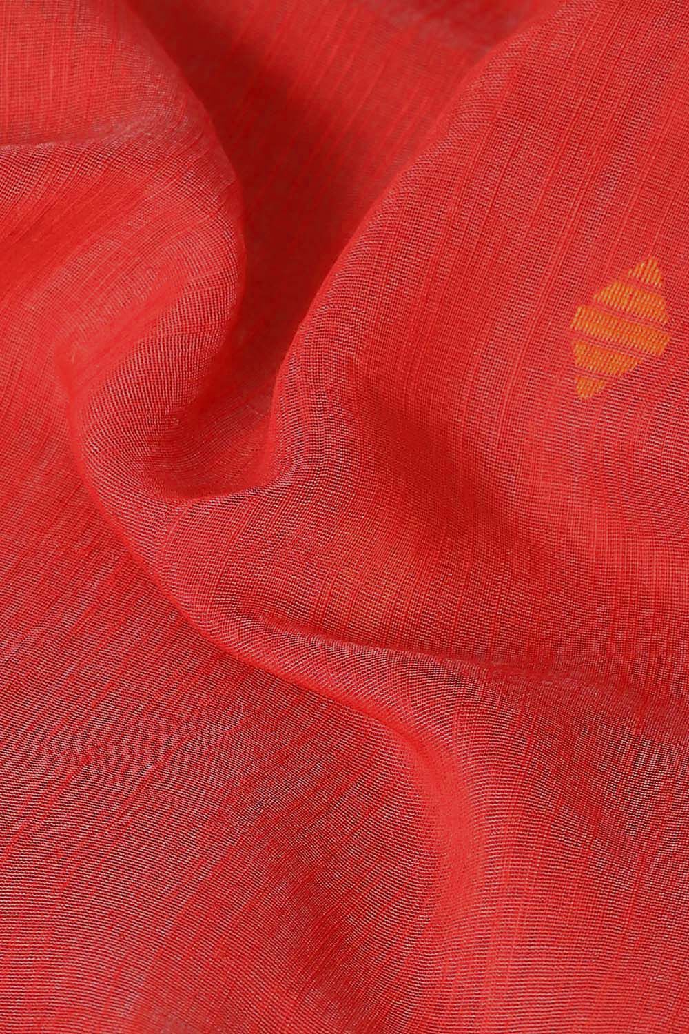 Light Red Pure Silk Cotton Bengal Saree image number null