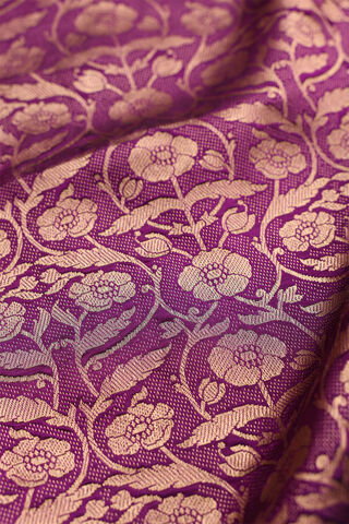 Purple Banaras Silk Saree thumbnail image number null